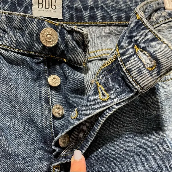 Urban Outfitters BDG jessye two toned mid rise true straight leg jeans 24 - Picture 7 of 16